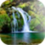 3d waterfall wallpaper android application logo